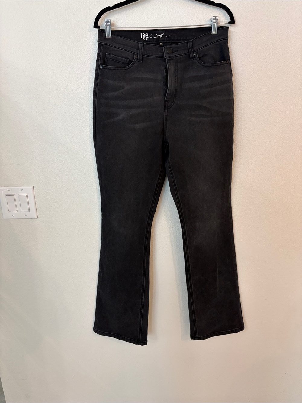 DG2 by Diane Gilman Black Wide Leg Stretch Jeans